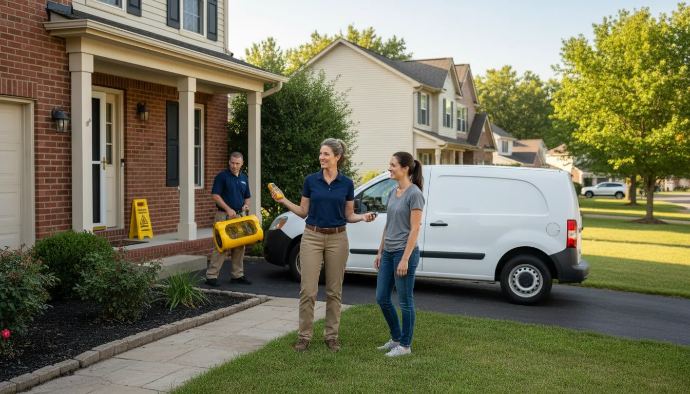 Residential water damage restoration in Denver, PA